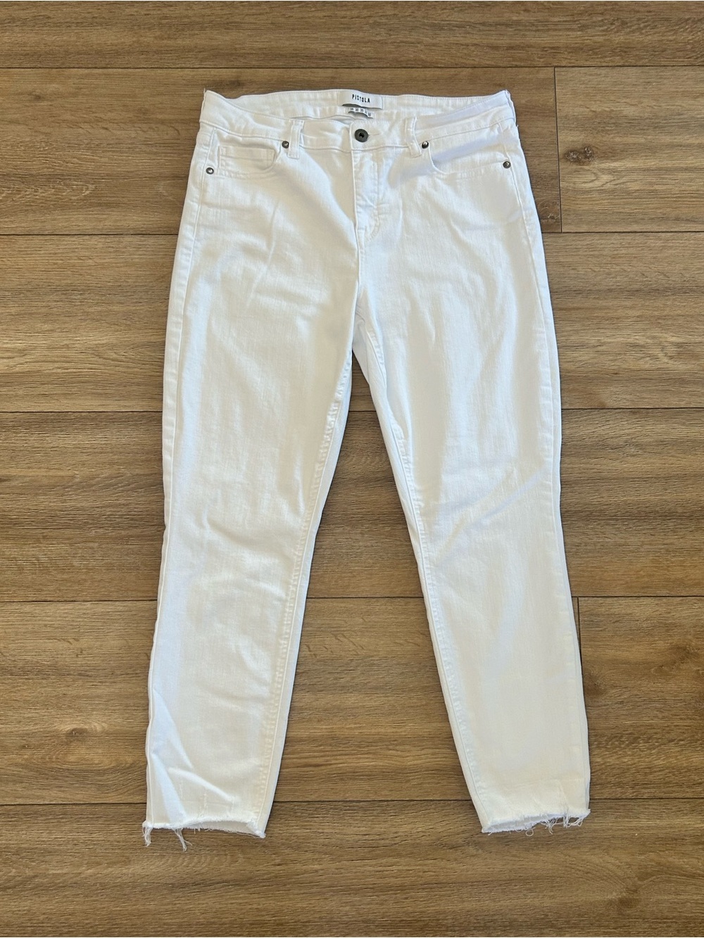 Pistola White Mid-Rise Ankle Crop Jeans Style P6822ftn-tsm Size 30